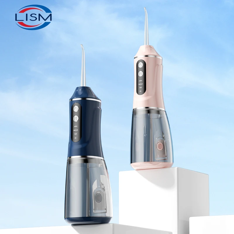 Oral Irrigator Flosser - เครื่องฉีดน้ำทำความสะอาดช่องปากแบบพกพา 5 หัวฉีด 3 โหมด ชาร์จ