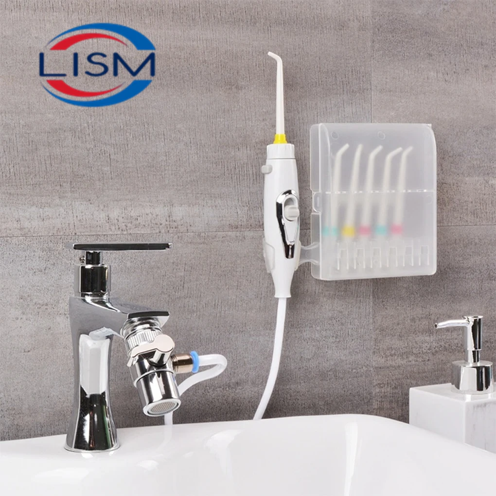 Oral Irrigator Flosser - เครื่องฉีดน้ำทำความสะอาดฟันแบบพกพา สำหรับทำความสะอาดช่องปาก แปรงสีฟัน และทำความสะอาดฟัน พร้อมสวิตช์ควบคุมแรงดันน้ำ