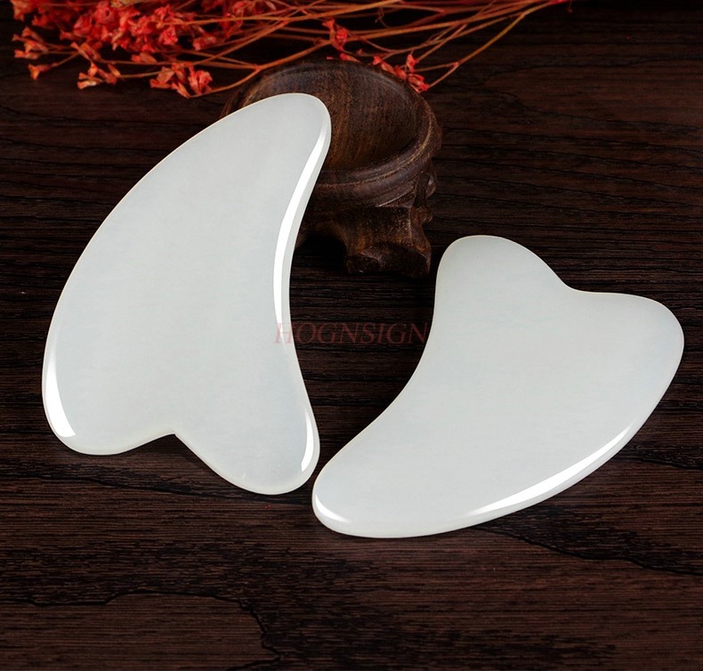 2 ชิ้นหยกธรรมชาติกระดานโกนหนวด - Jade Gua Sha Tool บทวิจารณ์และราคา
