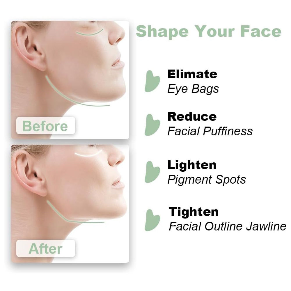 1PCS แก้วธรรมชาติหยกขูด Guasha - Jade Gua Sha Tool บทวิจารณ์และราคา