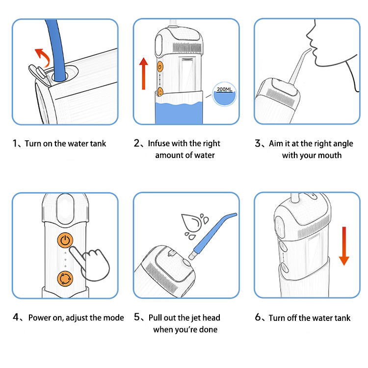 Water Flosser IPX7 ไร้สาย Oral - Oral Irrigator Flosser บทวิจารณ์และราคา